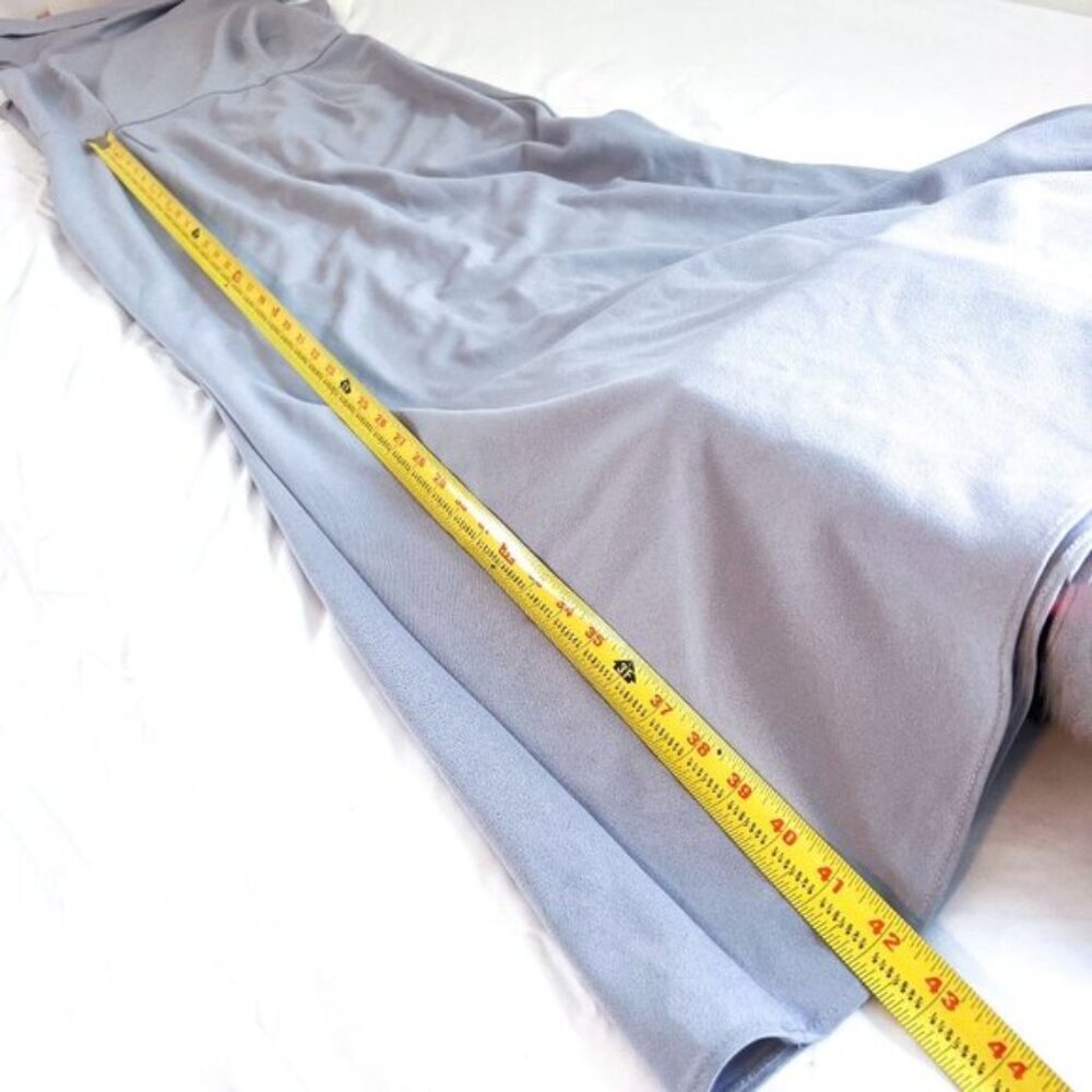 Katie May Los Angeles Gray Dove Layla Gown One Shoulder Cap Sleeves Size 14 - Picture 11 of 14